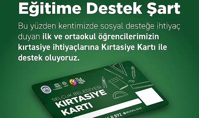 Efes Selçuk Belediyesi Kırtasiye Kartı ile Öğrencilerin Yanında