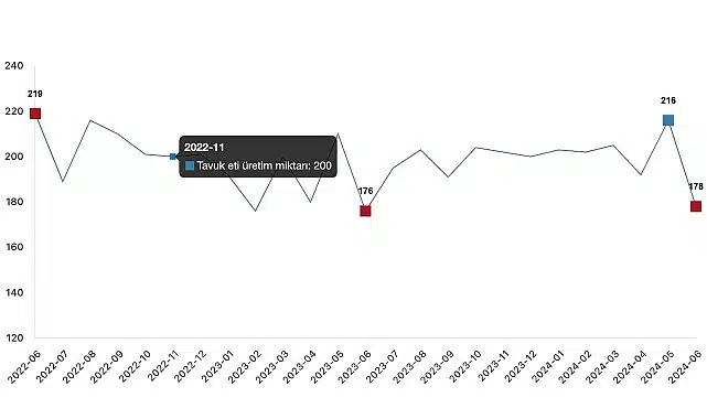Tüik: Tavuk eti üretimi 177 bin 740 ton, tavuk yumurtası üretimi 1,69 milyar adet olarak gerçekleşti