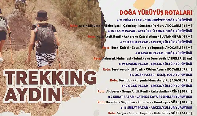 Başkan Çerçioğlu, doğaseverleri ‘Trekking Aydın’ etkinliği ile buluşturuyor.