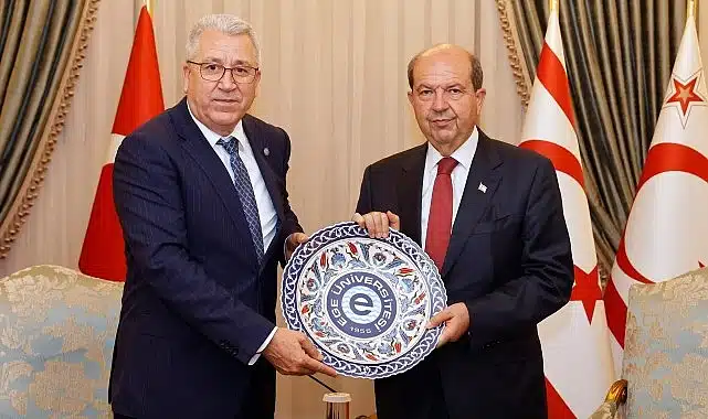 Rektör Prof. Dr. Budak, KKTC Cumhurbaşkanı Tatar’ı ziyaret etti