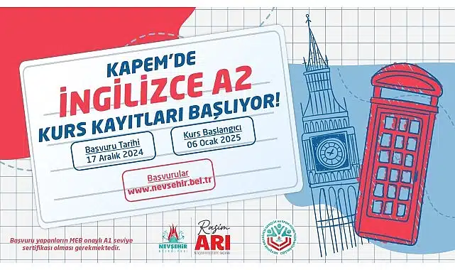 KAPEM’de İngilizce A2 Kursu İçin Kayıtlar Başlıyor
