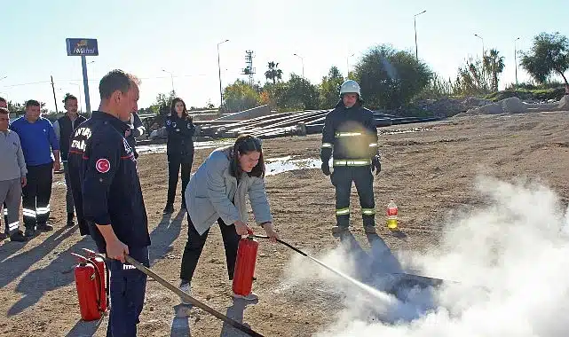 Büyükşehir personeline yangın eğitimi