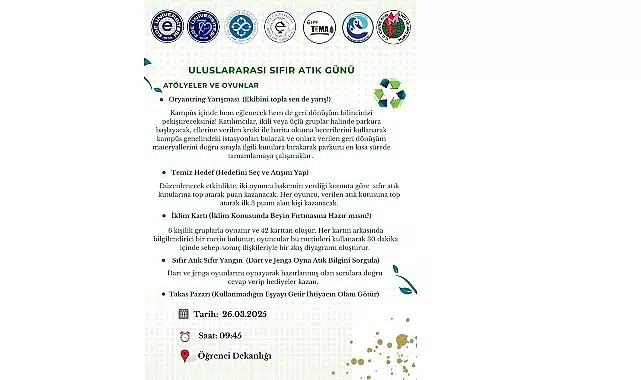 EÜ’den dolu dolu “Uluslararası Sıfır Atık Günü” programı