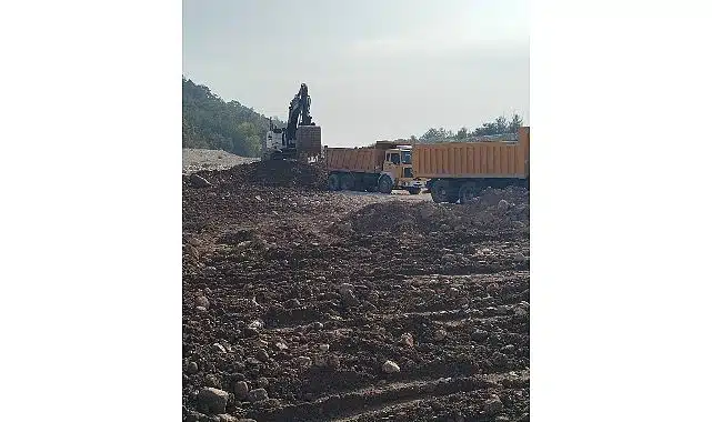 Göynük’te yol çalışması 