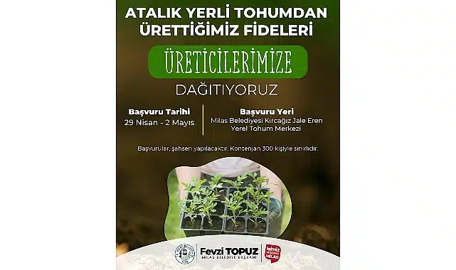 Milas Belediyesi Ata Tohumlarını Yaşatmak Amacıyla Sebze Fidesi Dağıtımı Gerçekleştirecek