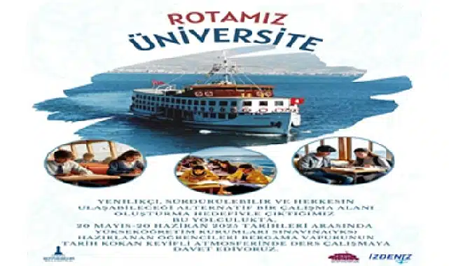 Bergama Vapuru rotasını gençler için çevirdi