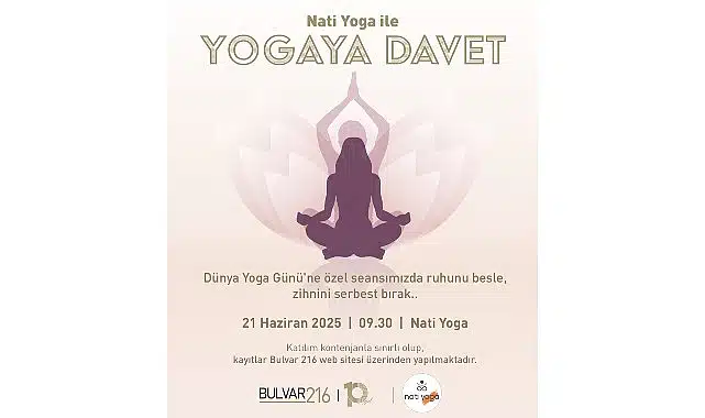 Bulvar 216’da Dünya Yoga Günü’ne özel seansla yogaya davet!