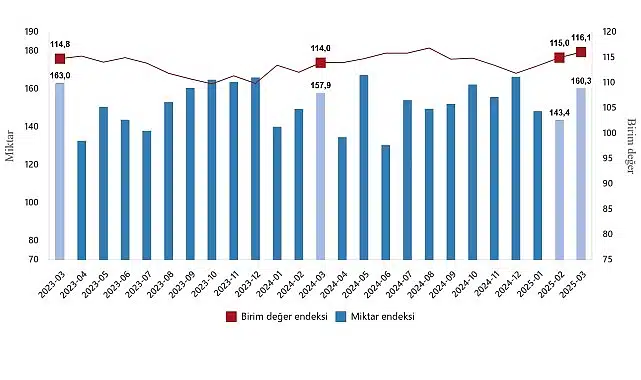 Dış Ticaret Endeksleri, Mart 2025