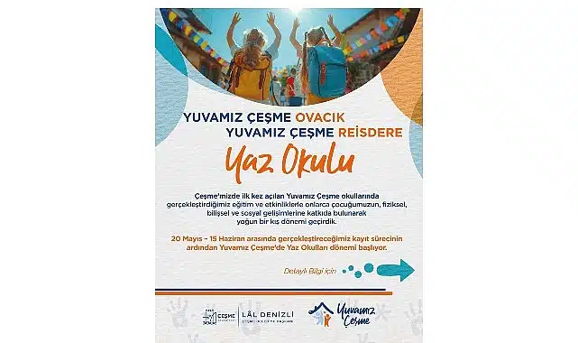 Yuvamız Çeşme Yaz Okulları başvuruları başladı