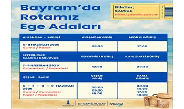 İZDENİZ’in yaz seferleri Kurban Bayramı’nın ikinci günü başlıyor