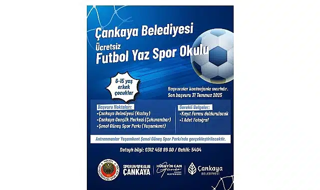 Çankaya Belediyesi’nden Ücretsiz Yaz Spor Okulları