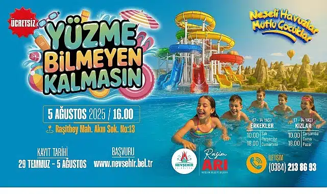 Nevşehir Belediyesi Yüzme Havuzu Açılıyor