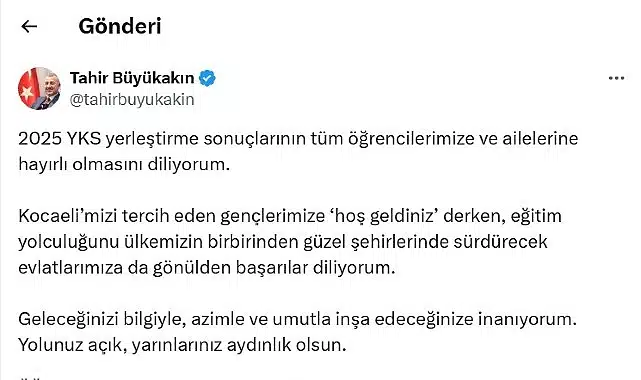 Büyükakın üniversiteyi kazanan öğrencileri tebrik etti