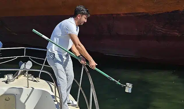 Büyükşehir’den denizi kirleten gemiye suçüstü