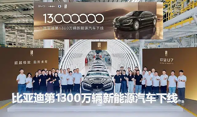BYD, 13 Milyonuncu Yeni Enerji Aracını Üreterek Tarihi Bir Başarıya İmza Attı