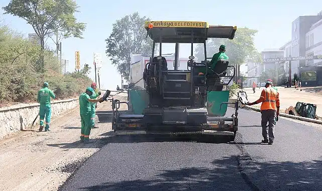 Çankaya’da asfalt çalışmaları devam ediyor