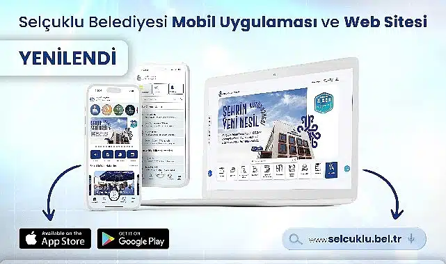 Selçuklu Belediyesi yenilenen web sitesi ve mobil uygulamasıyla vatandaşlara birçok yeniliği sunuyor