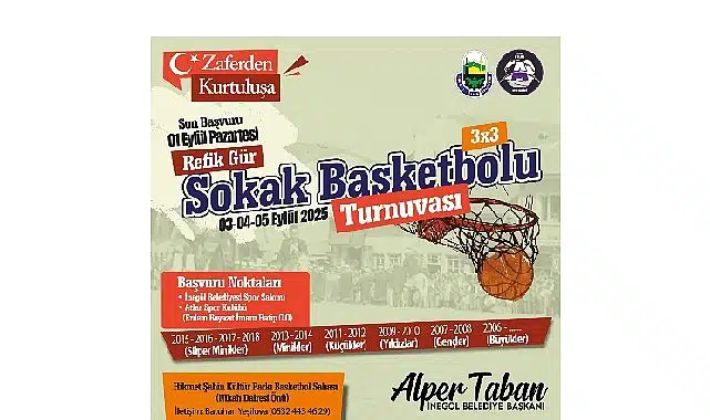 Sokak Basketbolu Turnuvası Başvuruları Başladı