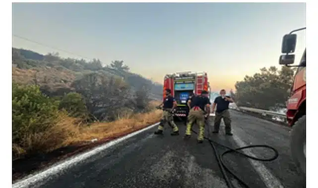 Urla yangını kontrol altına alındı