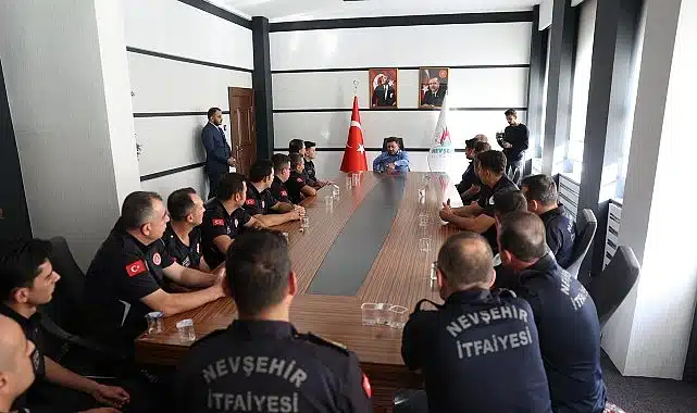Başkanımız Rasim Arı, İtfaiye Personelini Kabul Etti