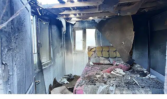 Büyükşehir’den evi yanan vatandaşa yardım eli