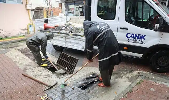 Canik Belediyesi’nden Sağanak Yağışa Karşı Etkin Mücadele