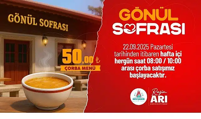Nevşehir Gönül Sofrası’nda Çorba Hizmeti Başlıyor