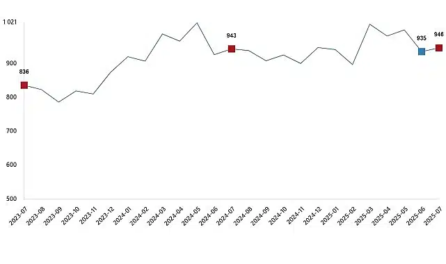 Süt ve Süt Ürünleri Üretimi, Temmuz 2025