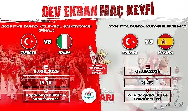 Voleybol ve Futbolda Çifte Heyecan Dev Ekranda