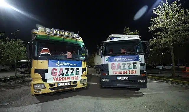 Büyükşehir’in ilk yardım tırları Gazze’ye yola çıktı