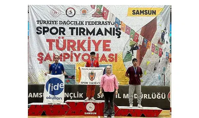 İnegöl Belediyesporlu Sporculardan, Spor Tırmanışta Türkiye Dereceleri