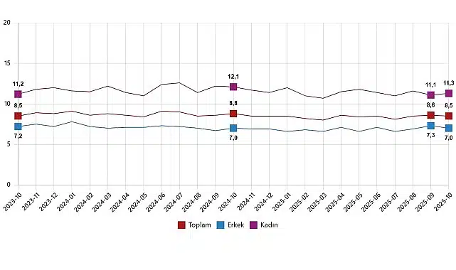 İşgücü İstatistikleri, Ekim 2025
