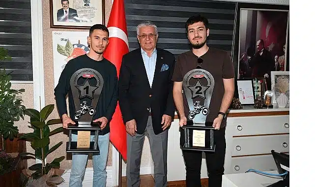 Enduro sporcularından Başkan Topaloğlu’na ziyaret