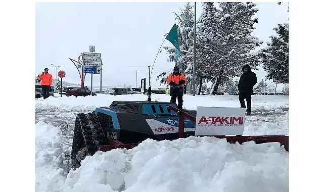 Büyükşehir’den karla mücadelede robotik teknoloji