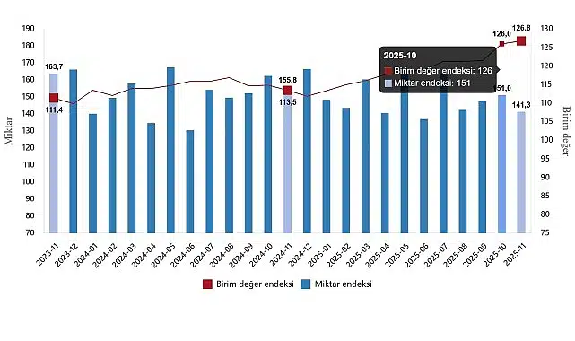 Dış Ticaret Endeksleri, Kasım 2025