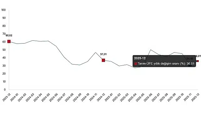 Tarım Ürünleri Üretici Fiyat Endeksi, Aralık 2025