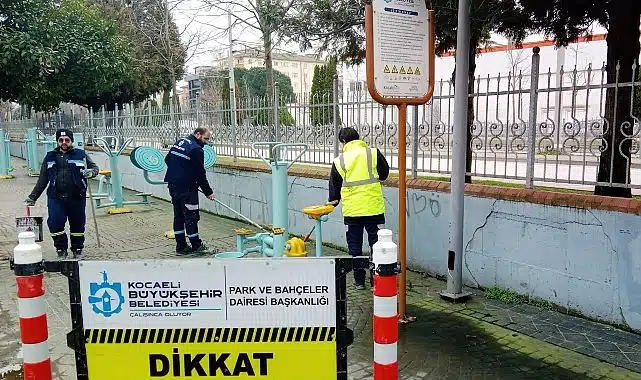 Büyükşehir’den spor aletlerine periyodik bakım