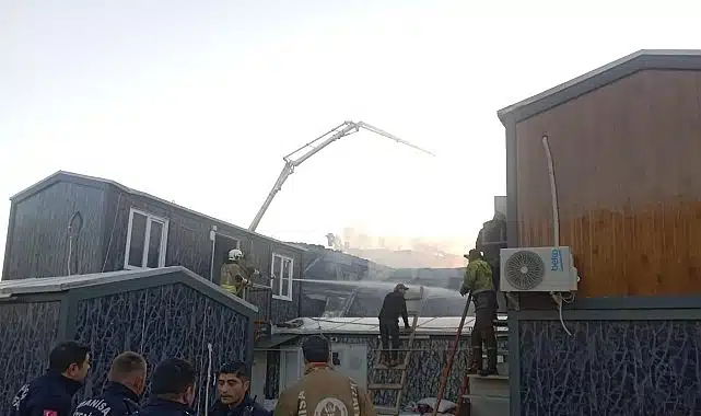 İşçi Konteynerinde Çıkan Yangın Kontrol Altına Alındı