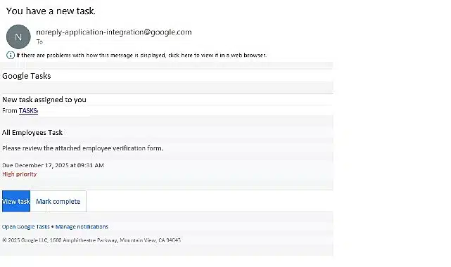Kaspersky, kurumsal kimlik bilgilerini çalmak amacıyla Google Tasks bildirimlerini istismar eden yeni bir oltalama kampanyasını ortaya çıkardı