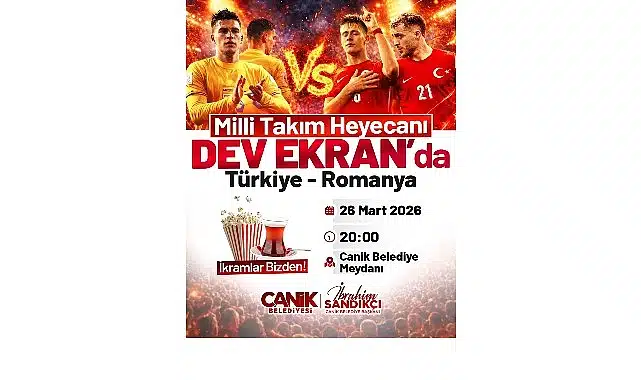 Canik’te Milli Maç Coşkusu Dev Ekranda Yaşanacak
