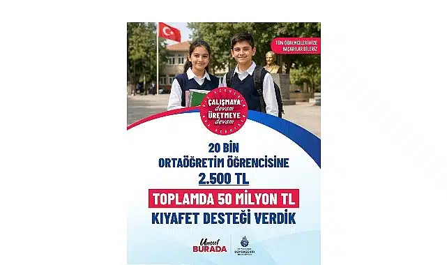 İBB’den 20 Bin Öğrenciye Kıyafet Yardımı